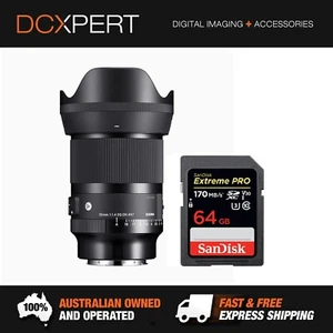 SIGMA 35MM F/1.4 DG DN ART LENS FOR SONY E-MOUNT (4303965) + BONUS SD CARD - Picture 1 of 3