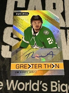 2022-23 Synergy Roope Hintz Greater Than Autograph Die Cut /49 - Picture 1 of 2