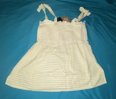 Nuevo con etiquetas Top Vera Moda Rayas Tejido Corbata Correa S Blancanieves Plátano (C19) Foto 1 de 3