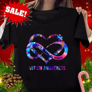 Love Needs No Words Autism Awareness T-shirt - Picture 1 of 14