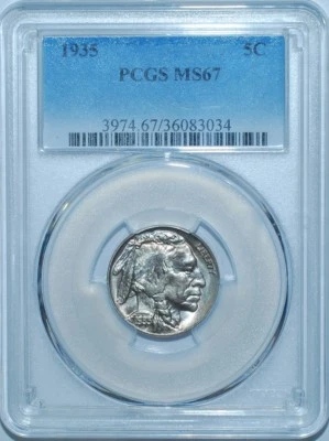1935 PCGS MS67 Buffalo Nickel - Image 1 of 2