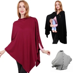 Breastfeeding Scarf Shawl Baby Carriage Cover Button Care Scarf Nursing Scarf - Picture 1 of 16