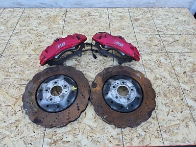 FRONT BRAKE CALIPER W/DISKS/ROTORS SET OEM 54K 14-18 AUDI A6 A7 S6 S7 RS7 C7 - Image 1 of 4