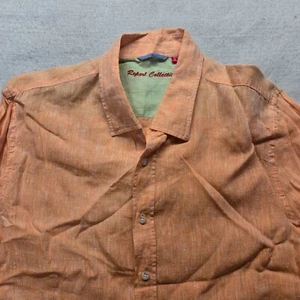 Report Collection Orange Long Sleeve Button Up Shirt Adult Men's XL Extra Large - Picture 1 of 7