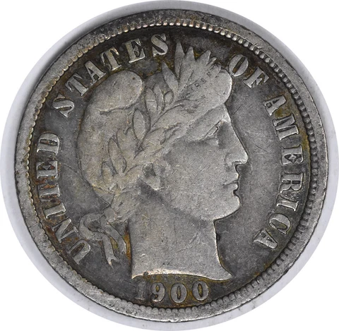 1900-O Barber Silver Dime VF Uncertified #305 Cover