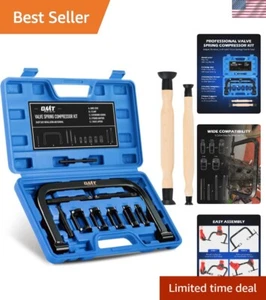 Portable 10-Piece Valve Spring Compressor Set with Blow-Molded Case for Car Use - Bild 1 von 9