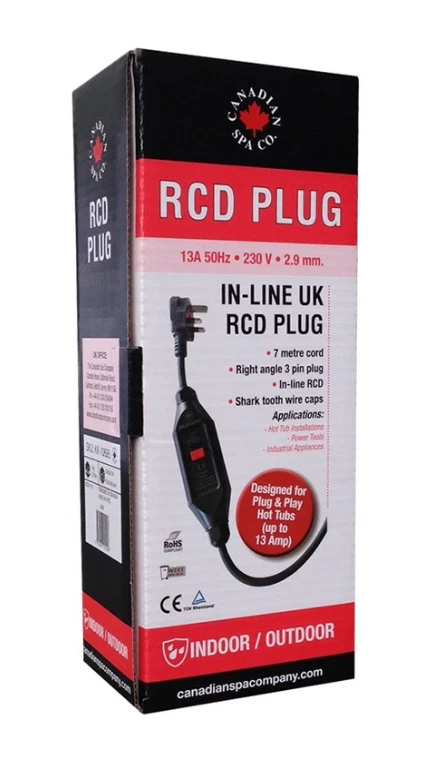 RCD IN-LINE WITH UK PLUG 7M CABLE - Image 1 of 1