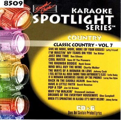 SOUND CHOICE KARAOKÊ CLASSIC COUNTRY v. 7 cdg CD+G SC8509 DIFÍCIL DE ENCONTRAR 15 MÚSICAS - Imagem 1 de 2