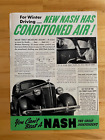 1937 Original Print Ad Nash NEW 1938 NASH HAS CONDITIONED AIR!