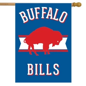 Buffalo Bills NFL Retro Double-Sided House Flag - Picture 1 of 2