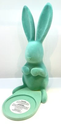 Bath & Body Works бирюзовый пасхальный кролик флокированный 3 фитиля подсвечник ПОЦАРАПАН!!️ - Изображение 1 из 4