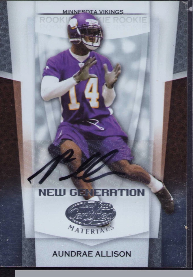 2007 Leaf Certified Materials New Generation #178 Aundrae Allison /399 (AU, RC) - Image 1 of 1
