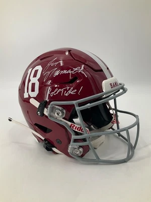 JOE NAMATH ALABAMA CRIMSON TIDE SIGNED FULL SIZE SPEED FLEX AUTHENTIC HELMET JSA - Image 1 of 4