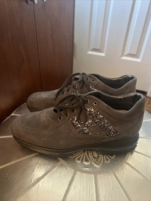 HOGAN INTERACTIVO GRIS GAMUZA Y BRILLO OXFORDS talla 39.5 (9.5) Foto 1 de 4