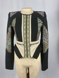 BCBG MaxAzria Motorradjacke Größe S schwarz Reißverschluss - Bild 1 von 5