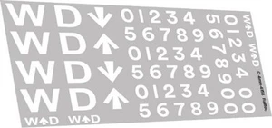 Railtec 4MM-4155 Kriegsministerium WD Logos weiße Dampflokomotiven (Anzug 8F) Spur OO - Bild 1 von 1