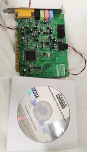 CREATIVE SOUND BLASTER PCI 512 SB0150 4CH PCI SOUND CARD WITH SOFTWARE DISC - Picture 1 of 4
