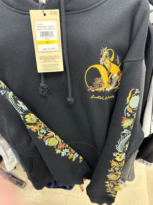 Scotch & Soda Womens Floral Graphic Hoodie Embroidered Black - Image 1 of 2