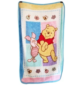 Winnie The Pooh And Piglet Baby Blanket Vintage Disney Crown Crafts Acrylic - Picture 1 of 7