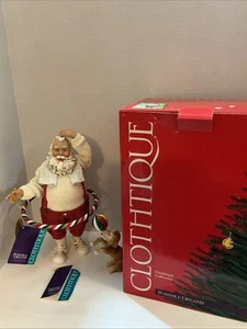 Clothtique Possible Dreams Happy Huladays 713284 Santa w Hula Hoop & Dog w ball - Picture 1 of 6