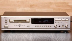 DENON DMD-1300 MD MiniDisc Deck Audio Recorder Player Used Silver From Japan - Picture 1 of 12