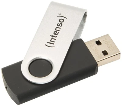 Intenso Basic Line - Flash Drive 16 GB - USB 2.0, Silver/Black - Image 1 of 4