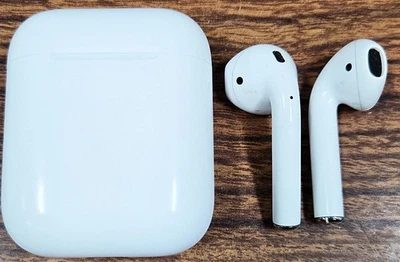 Apple AirPods 2 2nd Generation Bluetooth with Wireless Charging Case A2032 White - Image 1 of 4