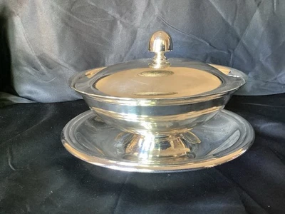 Barco de salsa vintage Reed & Barton plateado con placa inferior adjunta Foto 1 de 4