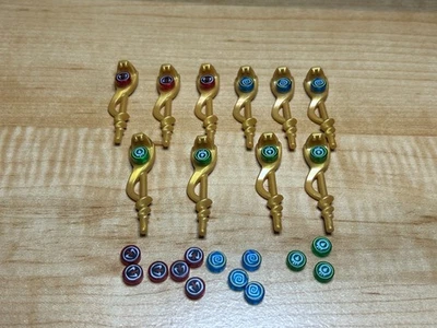 LEGO Marca Ninjago Serpiente Bastón (98134) Lote de 10 Fangpyre Venomari Hypno Foto 1 de 4