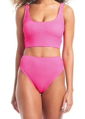 Conjunto de traje de baño bikini bralette de 2 piezas para mujer Bar III, rosa caramelo, grande Foto 1 de 3