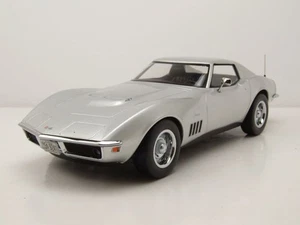 Chevrolet Corvette C3 1969 Argento Modellino Auto 1:18 Norev - Foto 1 di 9