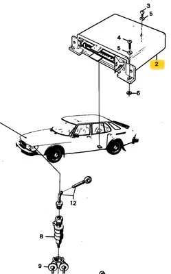 SAAB 9000 C9000 CENTRALINA ELETTRONICA LAMBDA BOSCH JETRONIC OEM 7536915 - Immagine 1 di 4
