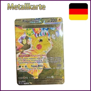 Pokemon Metall Karten in Deutsch Terastal Pikachu Arceus Charizard DIY Trading - Bild 1 von 39
