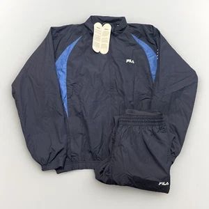 Vintage Fila Windbreaker Tracksuit Set Navy Men’s Medium NEW With Tags NOS - Picture 1 of 16
