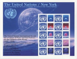UN 2006 PERSONALIZED JAPANS ACCESSION 50TH SHEET SCOTT 929 MNH (S-15) - Picture 1 of 1