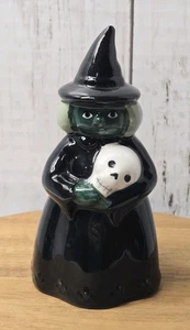 2025 Target Hyde & Eek Verde y Negro Cerámica Bruja Estatuilla Halloween NUEVO - Imagen 1 de 4