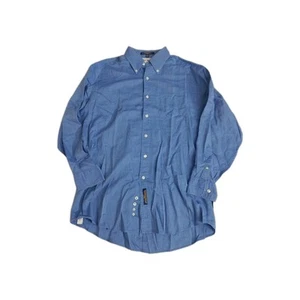 Tommy Hilfiger Long Sleeve Button Shirt Blue 15.5 32-33 - Imagen 1 de 5