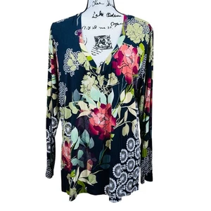 Johnny Was The Janie Favorite Long Sleeve painterly floral  V-neck Size XL Boho  - Picture 1 of 15