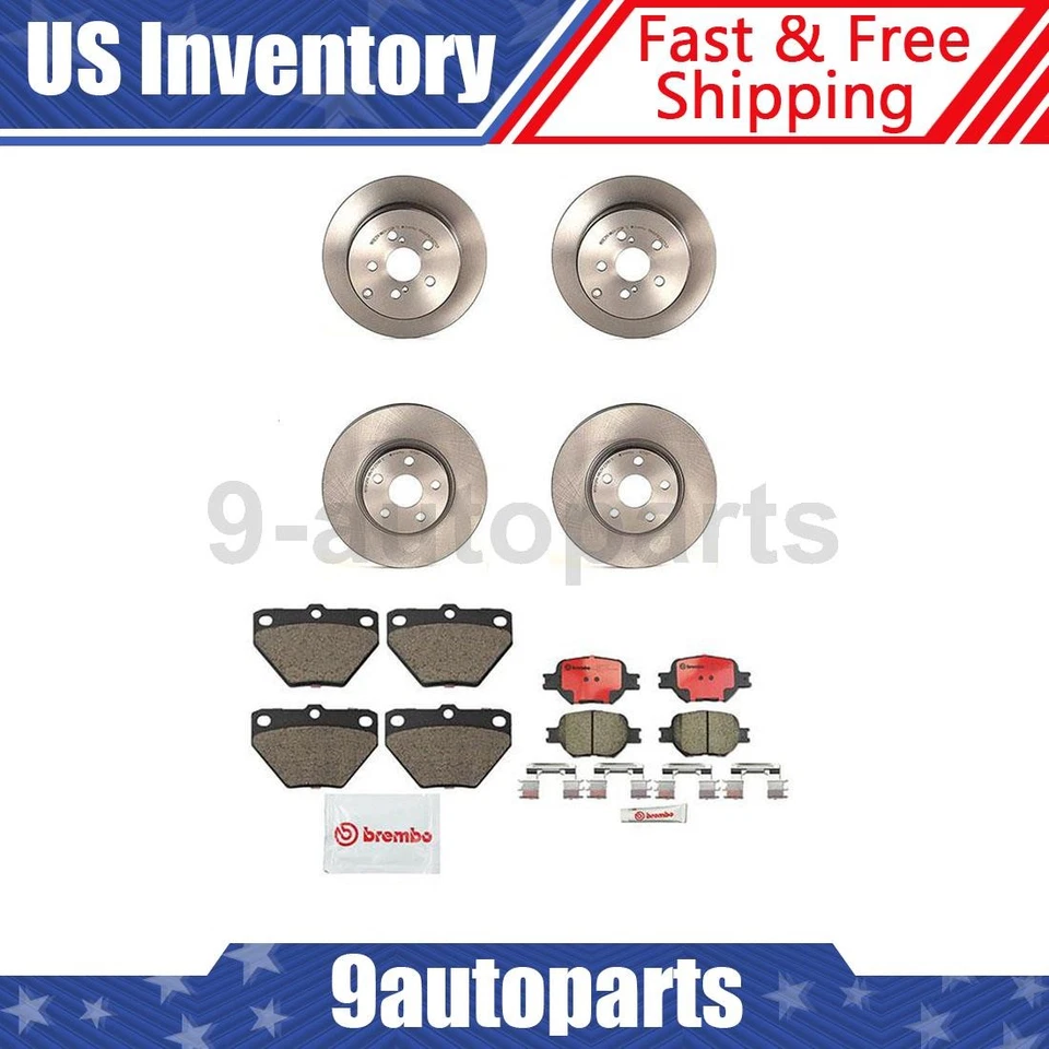 Kit de frenos delanteros traseros Brembo OE rotores pastillas de cerámica para Toyota Celica 2000-2005 Foto 1 de 4