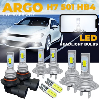 Fits VW Scirocco Led White Xenon 6000k Headlight Fog Side Light Bulbs 2008-2014 - Image 1 of 4