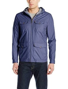 Levi's Herren Four Pocket Hooded Military Regenjacke Helly Blau Gr. Medium Neu - Bild 1 von 2
