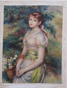 RENOIR Young Girl with a Basket of Flowers - Picture 1 of 1