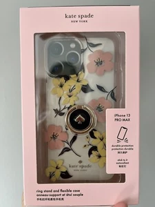 New Kate Spade Lily Blooms Printed iPhone 13 Pro Max case Clear Multi - Picture 1 of 7