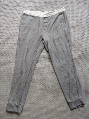 Pantalones Polo Ralph Lauren Hombres Grandes Gris Terry Francés Tela Joggers Botón Mosca Foto 1 de 4
