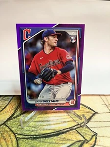 GAVIN WILLIAMS 2024 BOWMAN VIOLA BORDO ROOKIE GUARDIANI RC/250 - Foto 1 di 6