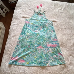 EUC Lilly Pulitzer Margot Swing Dress, Sunshine City palms beach, Sz M - Picture 1 of 10