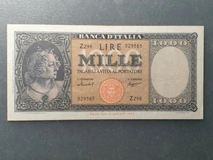 ITALIA ITALY 1000 LIRE LIRAS 15/09/1959 ITALIA CON PERLAS MEDUSA P-88c EBC-/EBC  - Picture 1 of 2