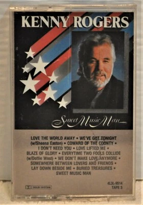 KENNY ROGERS  "Sweet Music Man - Tape 3"  Cassette  4L3L-9514 - Image 1 of 4