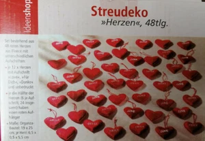 48 Herzen Stoff Fleece soft 6,5x0,5x5,5 cm Streudeko Streuherzen LOVE Hochzeit - Bild 1 von 6