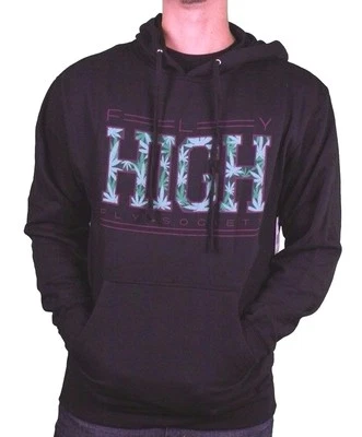  Fly Society Maui Wowie Hierba Volando Alto Marihuana Hierba Hojas Pullover Sudadera con Capucha Nuevo con Etiquetas Foto 1 de 3